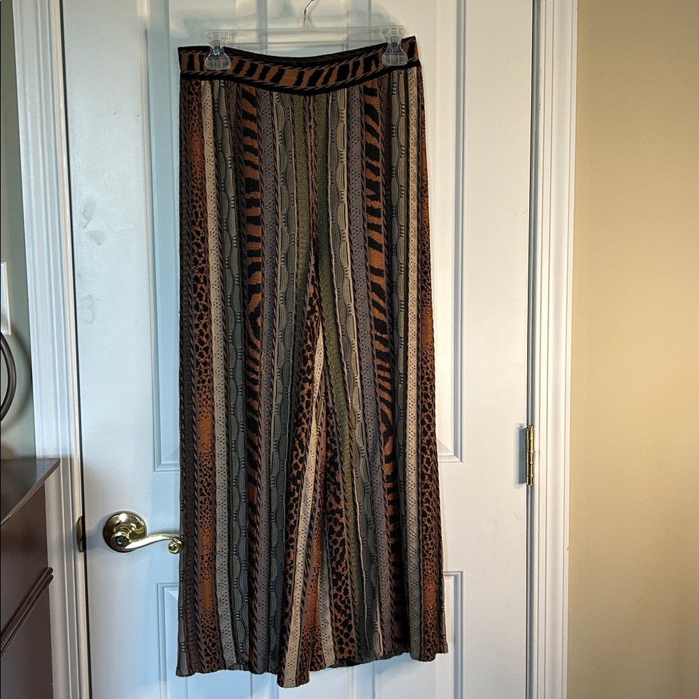 Chic Animal Print Wide-Leg Pants